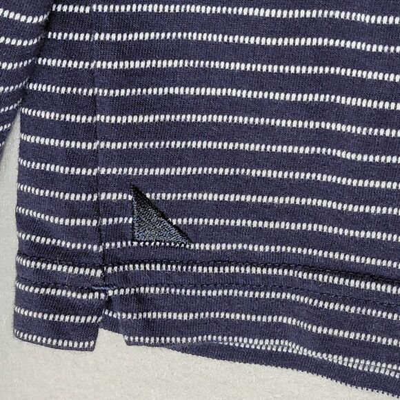 Untuckit Lambert Shirt Mens XL Crew Neck Long Sleeve Pullover Blue Casual Stripe - Picture 4 of 11